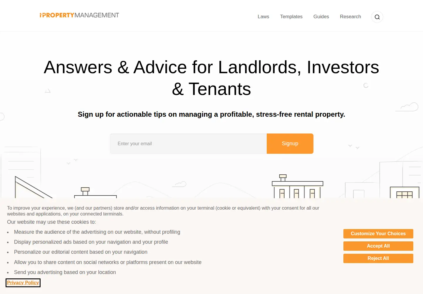Captured homepage of ipropertymanagement.com in the current scan
