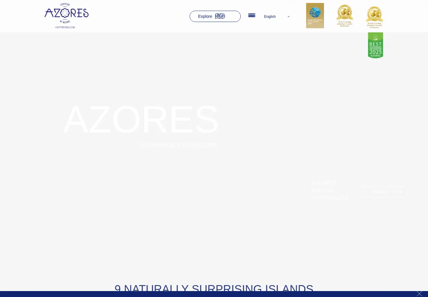 Screenshot of visitazores.com