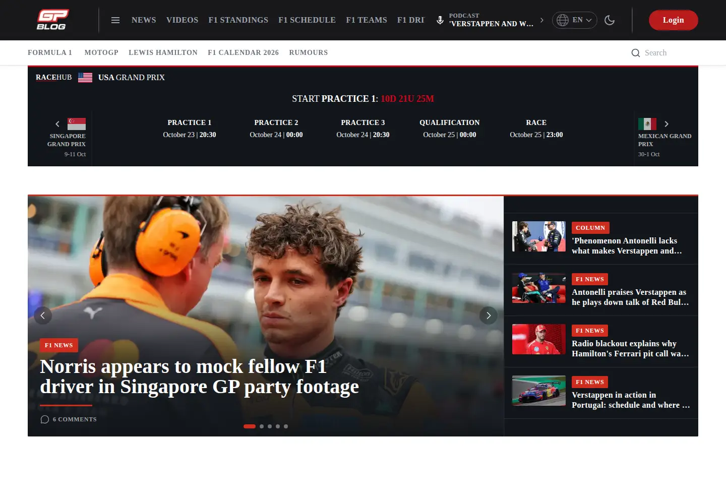 Screenshot of gpblog.com