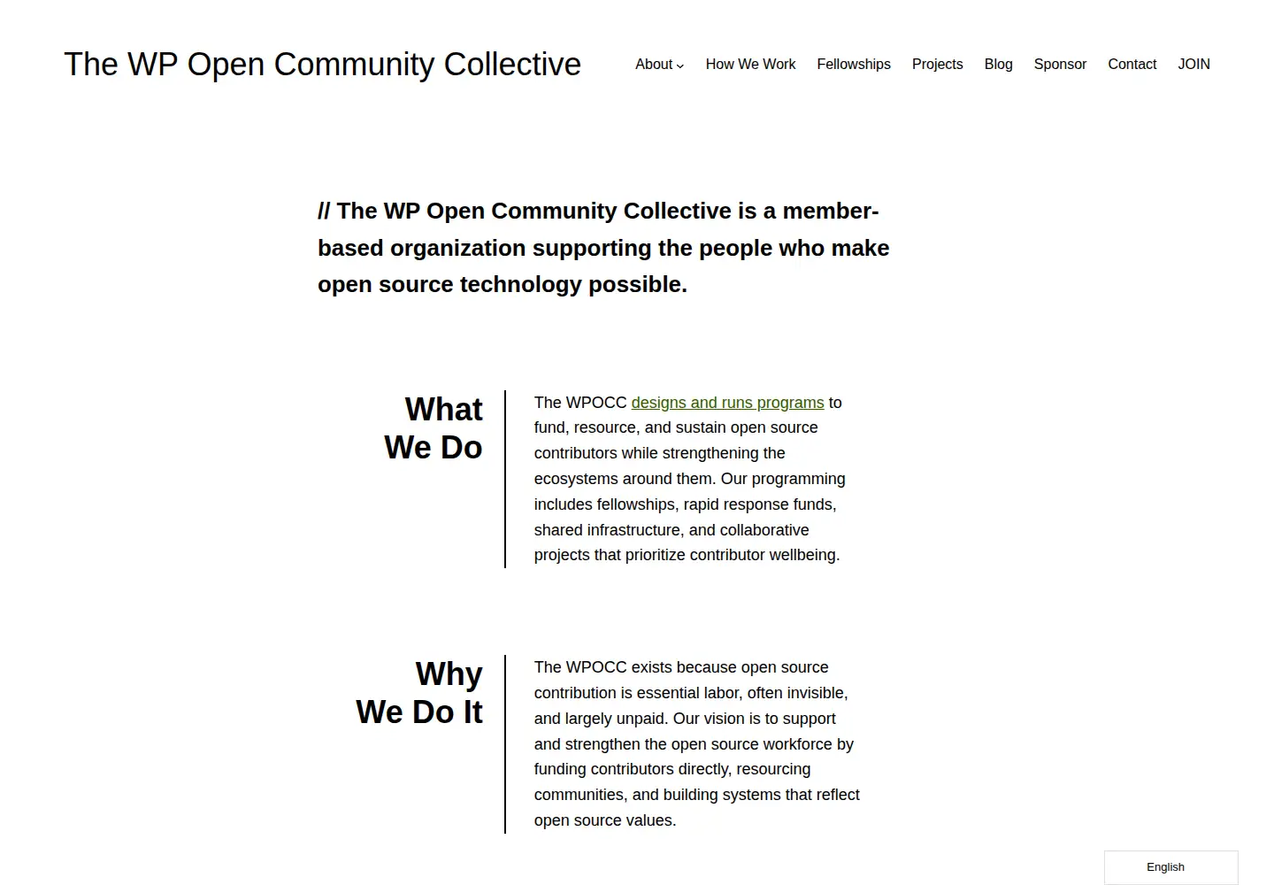 Screenshot of thewpcommunitycollective.com