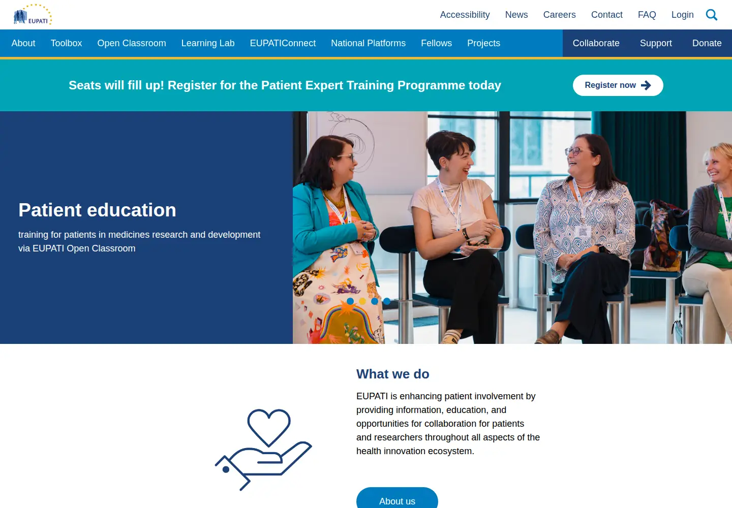 Screenshot of eupati.eu