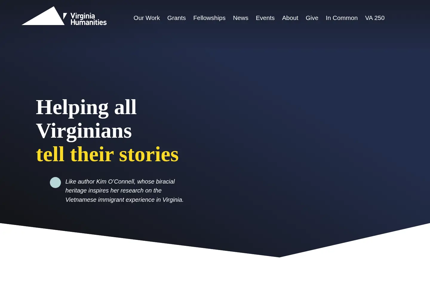 Screenshot of virginiahumanities.org
