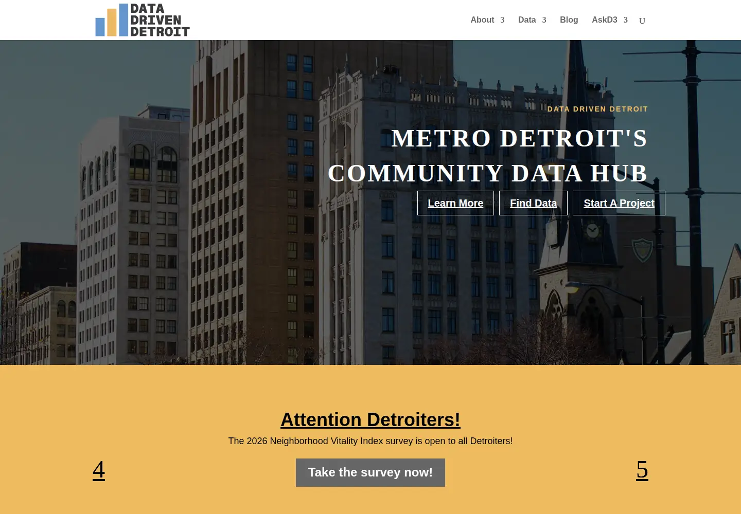 Screenshot of datadrivendetroit.org