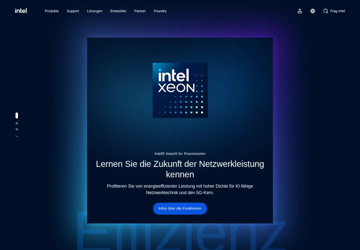 Screenshot of intel.de