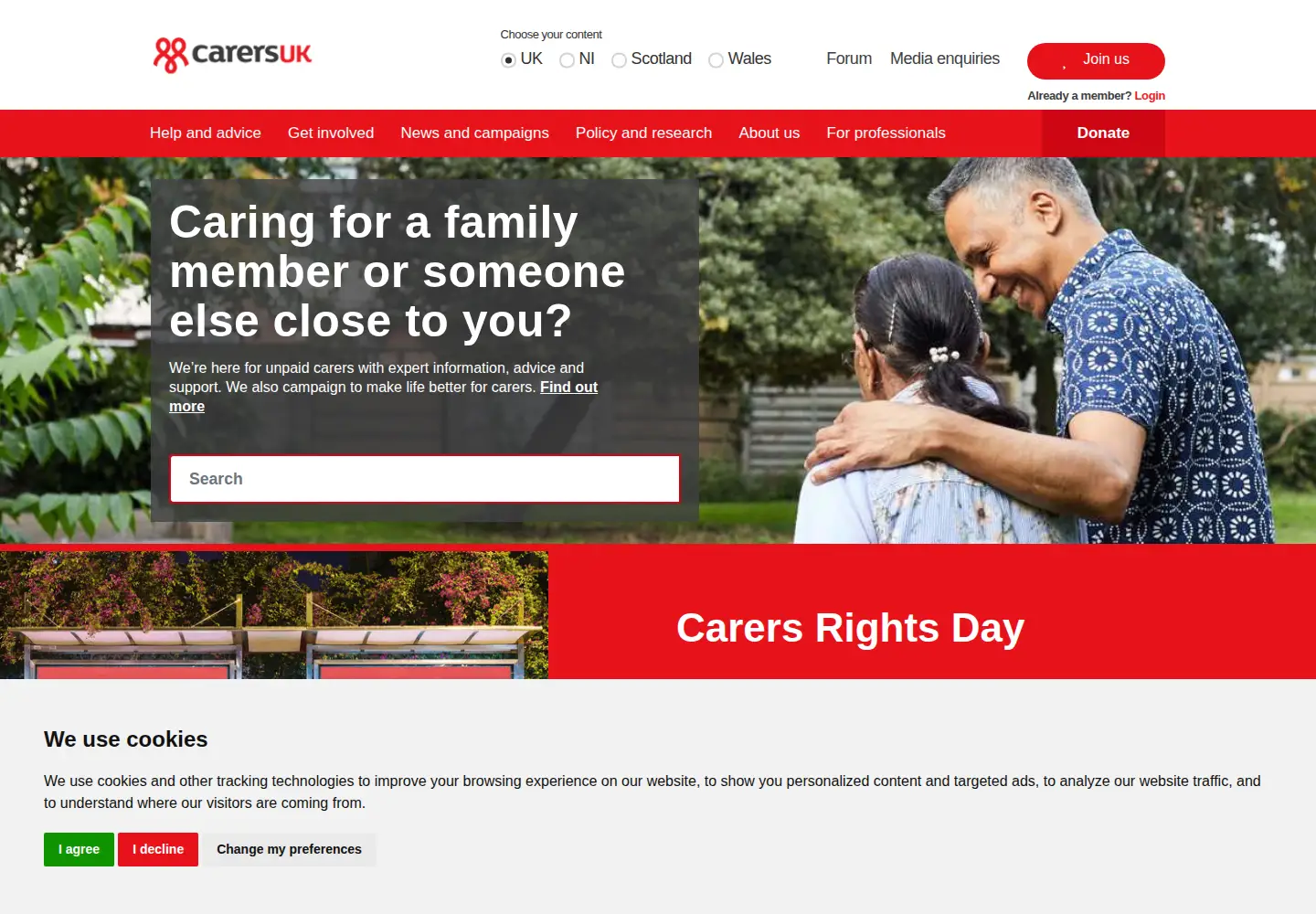 Screenshot of carersuk.org