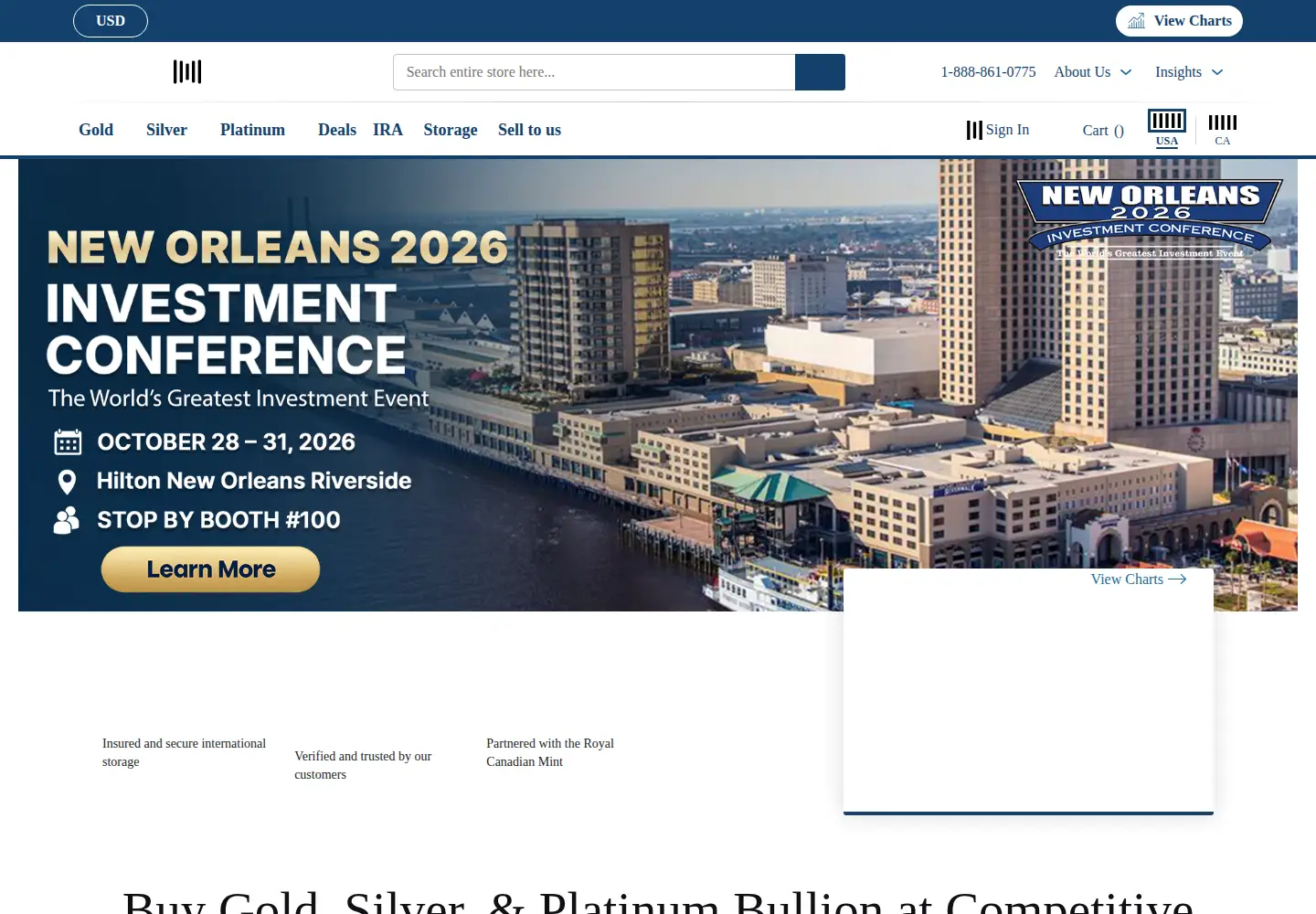 Screenshot of sprottmoney.com
