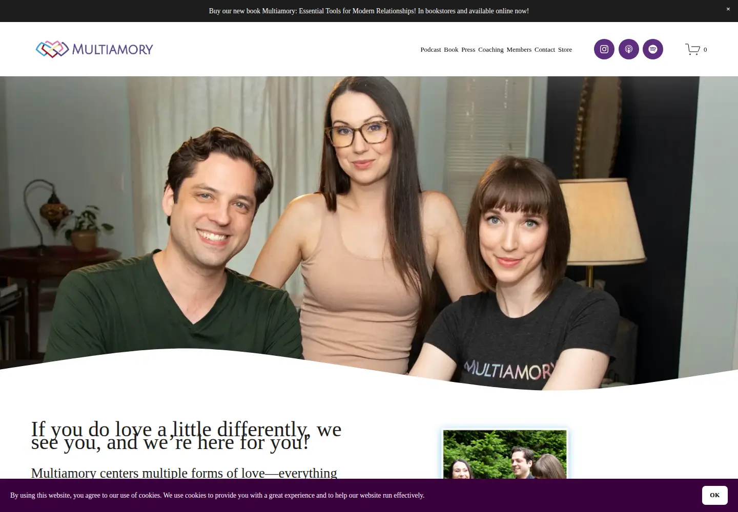 Captured homepage of multiamory.com in the current scan