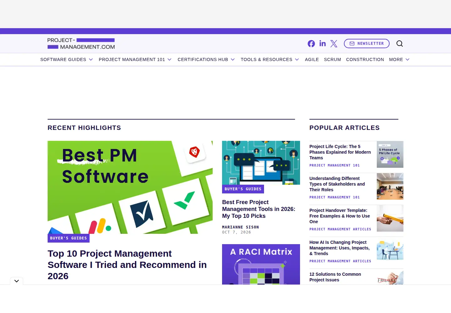 Screenshot of project-management.com