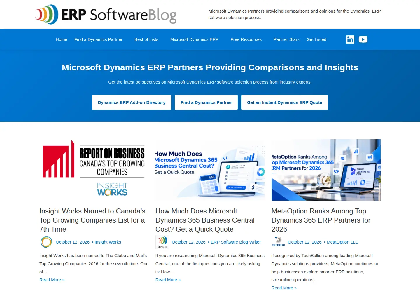 Screenshot of erpsoftwareblog.com