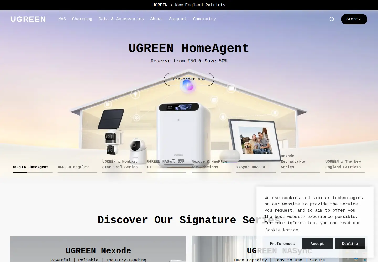 Screenshot of ugreen.com