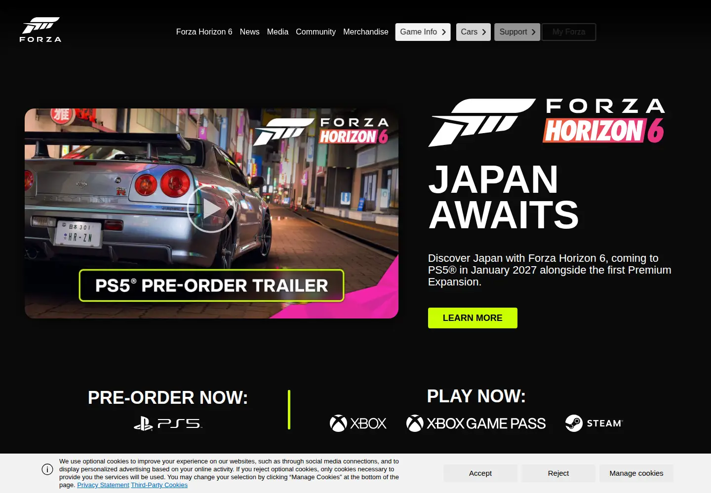 Screenshot of forzamotorsport.net