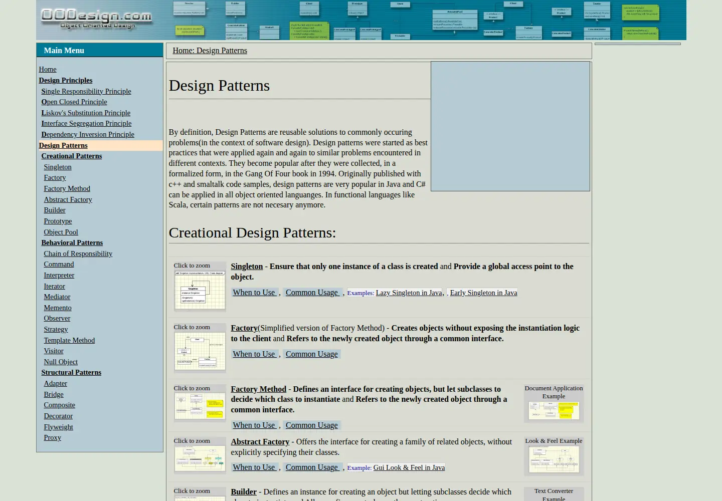 Screenshot of oodesign.com