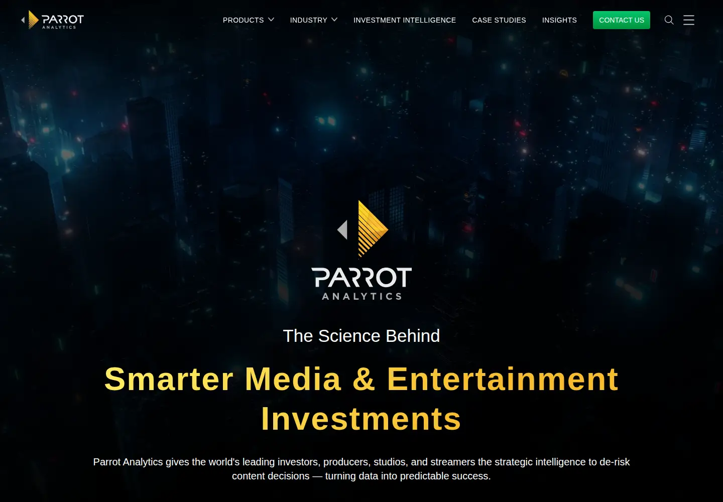 Screenshot of parrotanalytics.com
