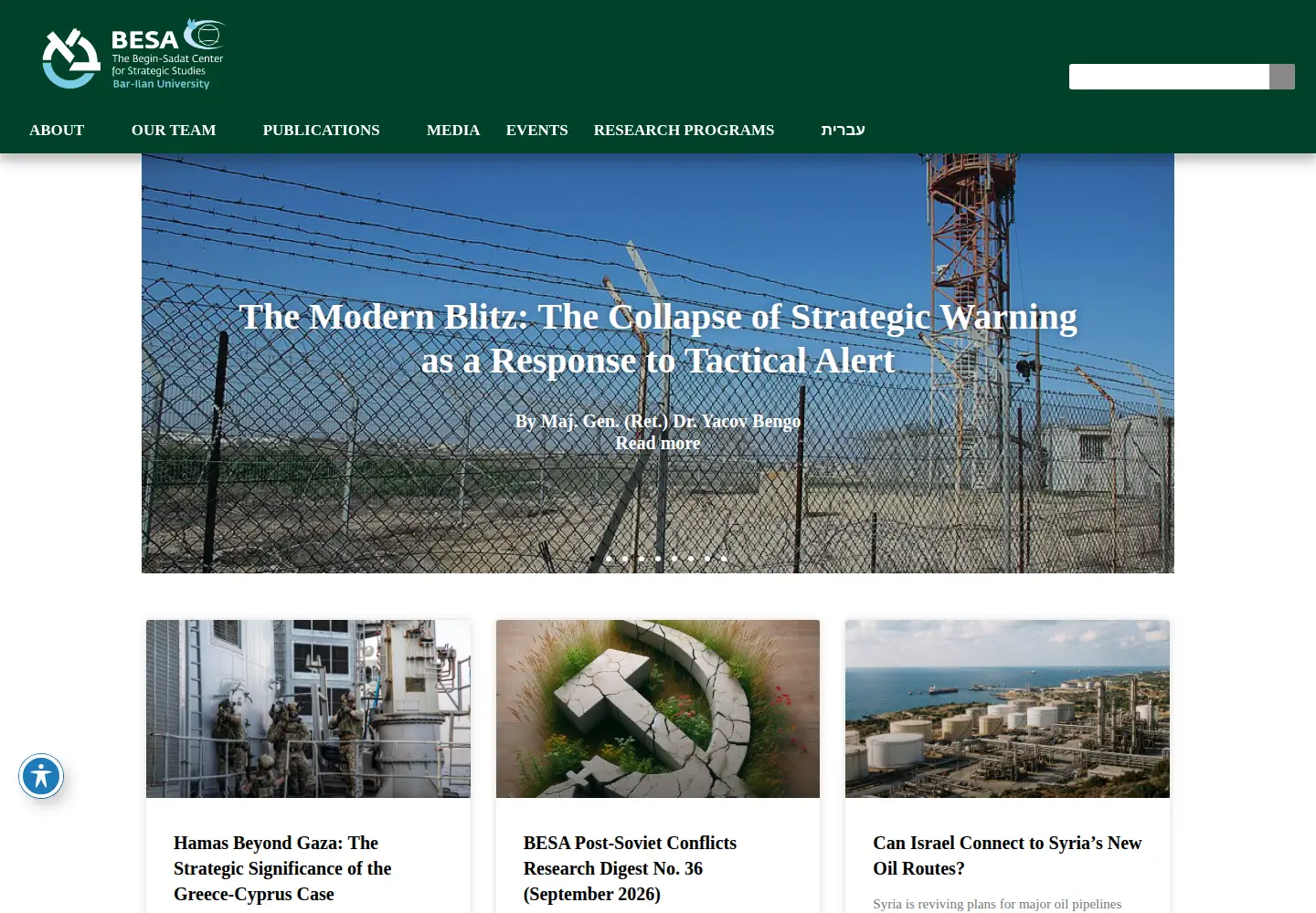 Captured homepage of besacenter.org in the current scan