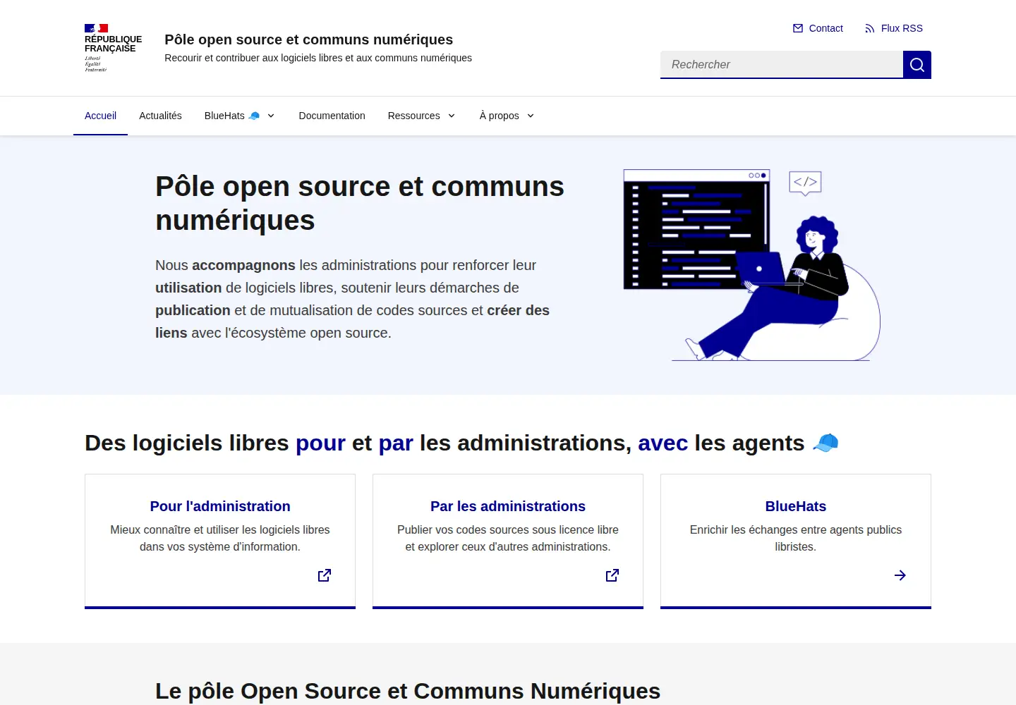 Screenshot of code.gouv.fr