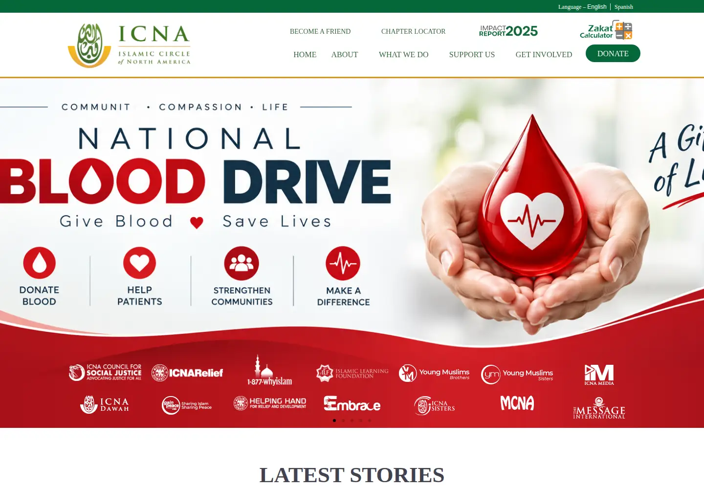 Screenshot of icna.org