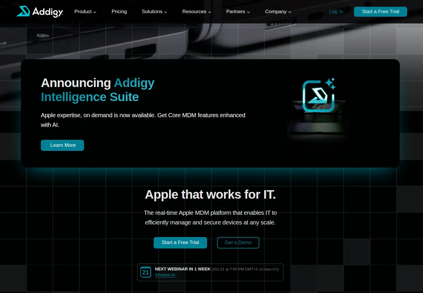Screenshot of addigy.com
