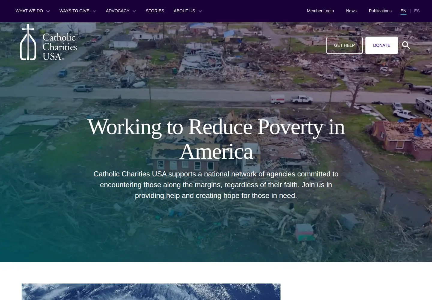 Screenshot of catholiccharitiesusa.org