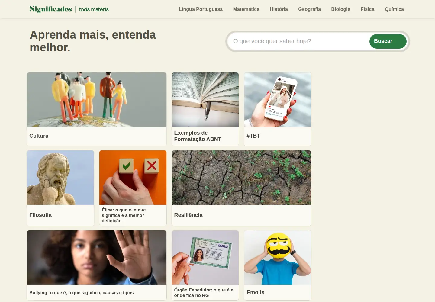 Screenshot of significados.com.br