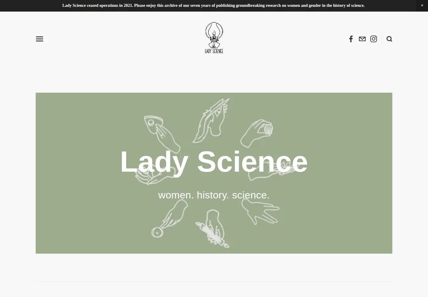 Screenshot of ladyscience.com