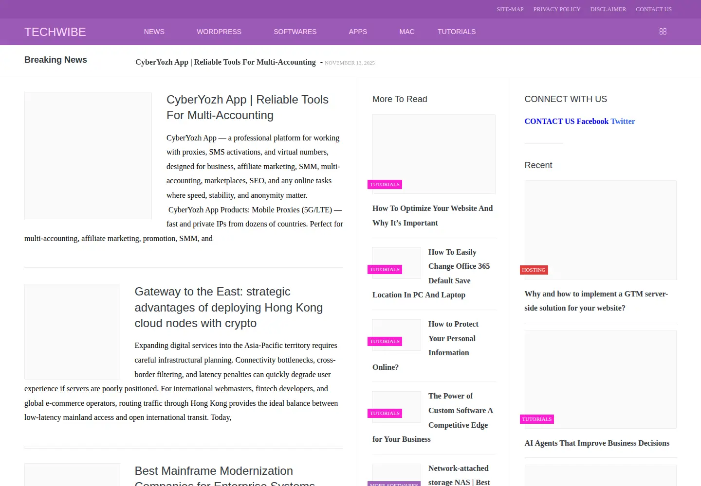 Screenshot of techwibe.com