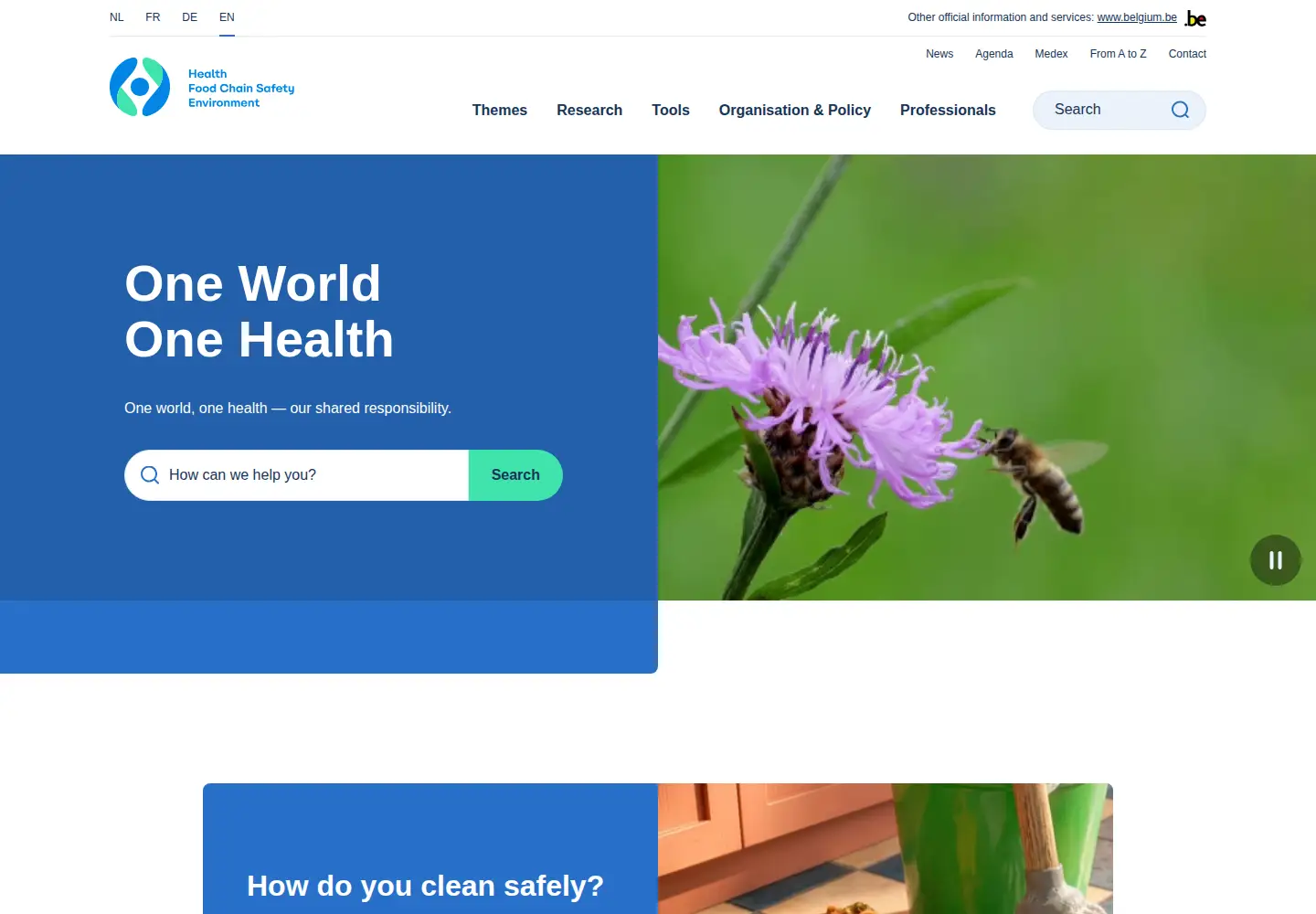Screenshot of info-coronavirus.be