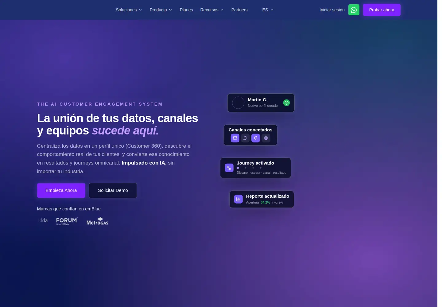 Screenshot of embluemail.com