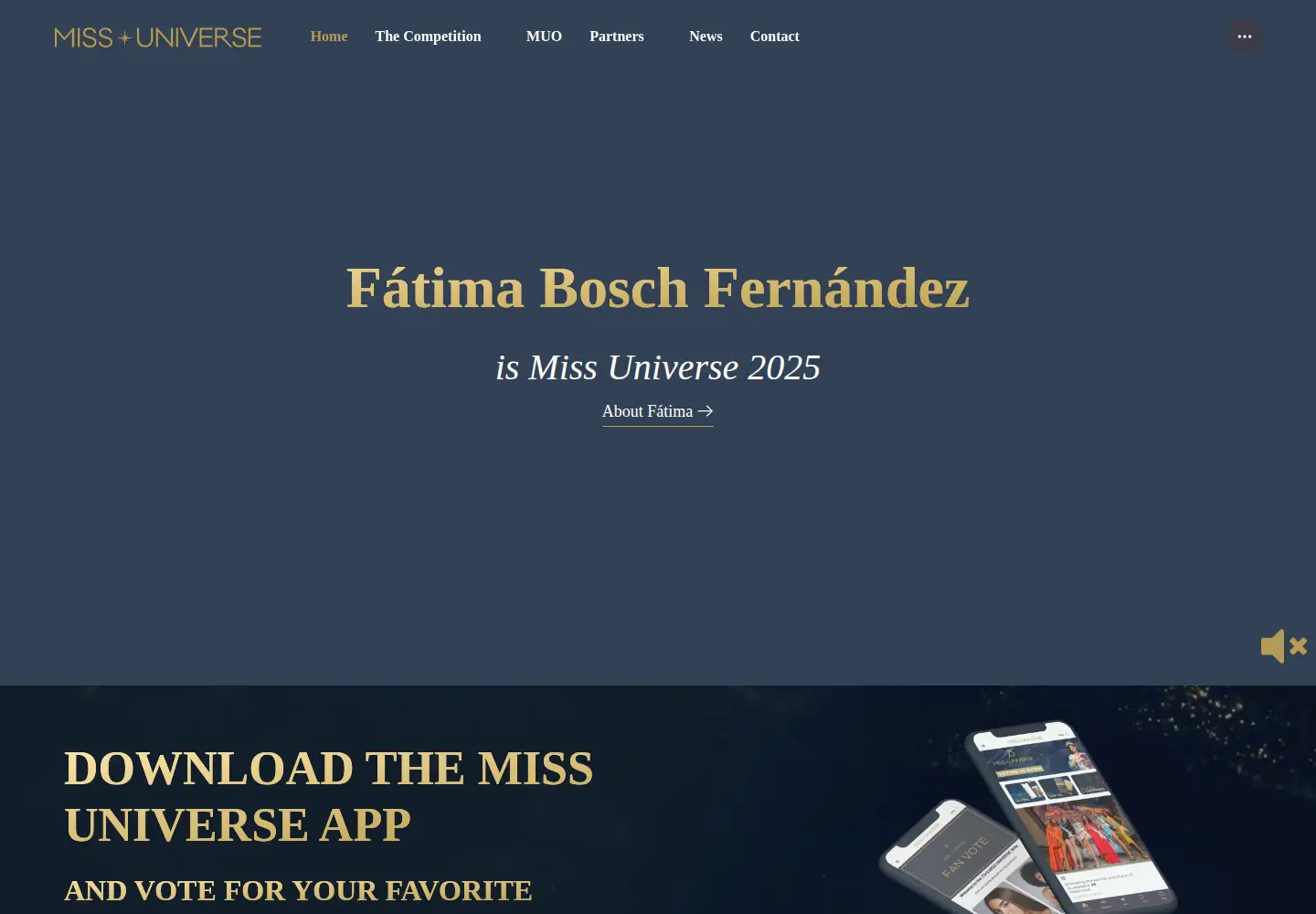 Screenshot of missuniverse.com