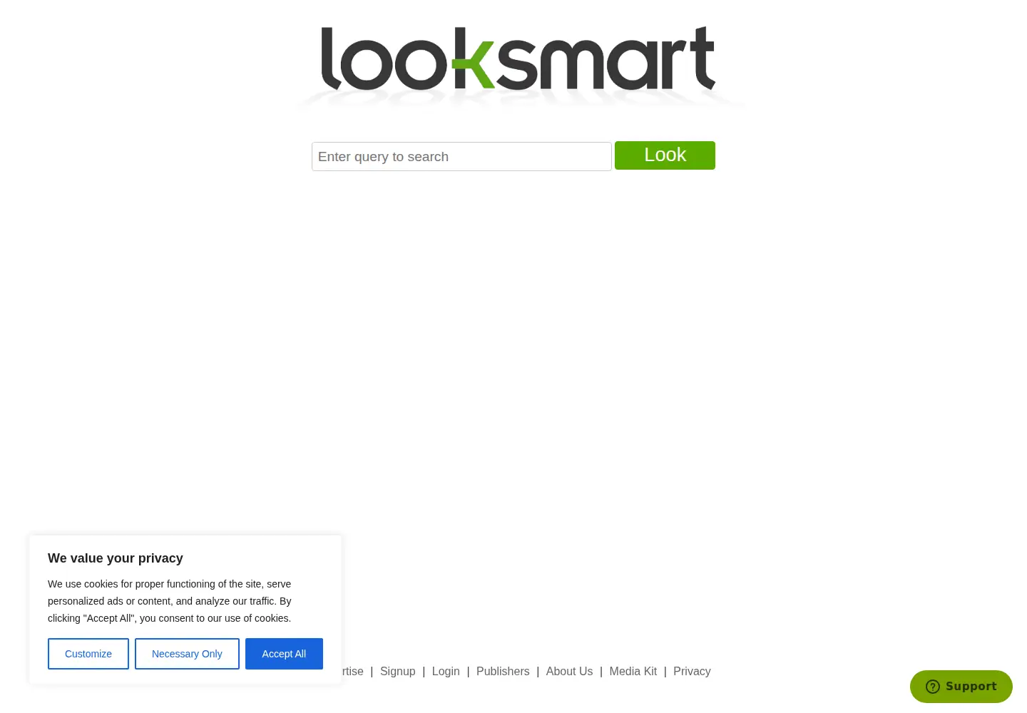 Screenshot of looksmart.com