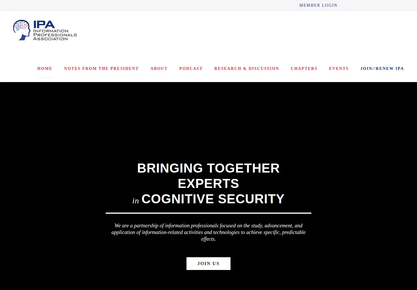 Screenshot of information-professionals.org