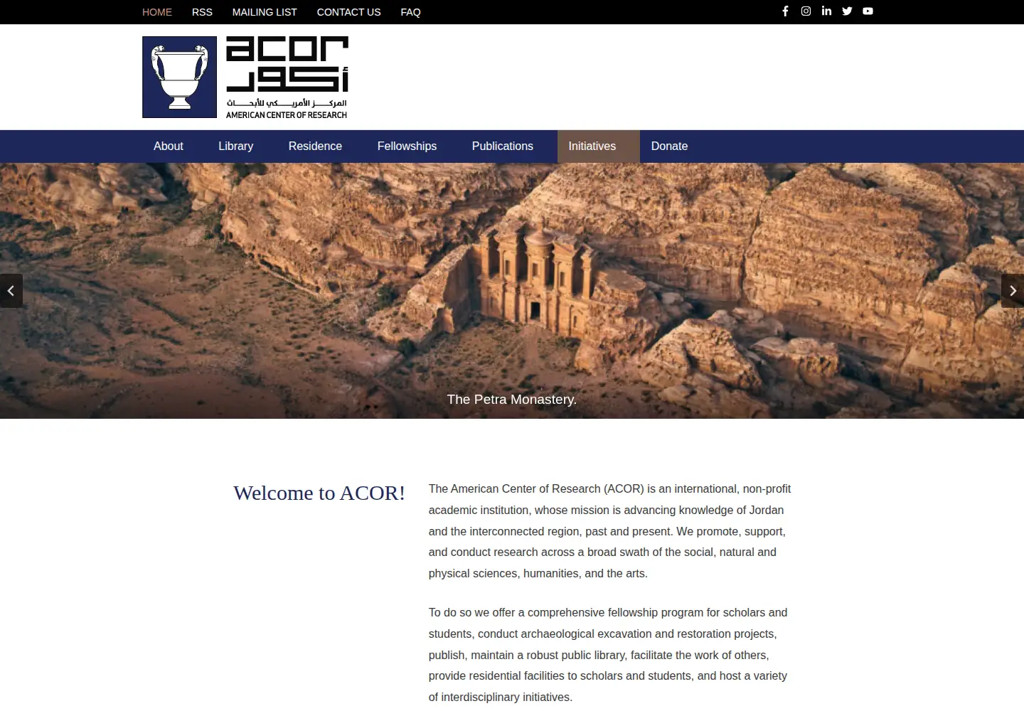 Screenshot of acorjordan.org