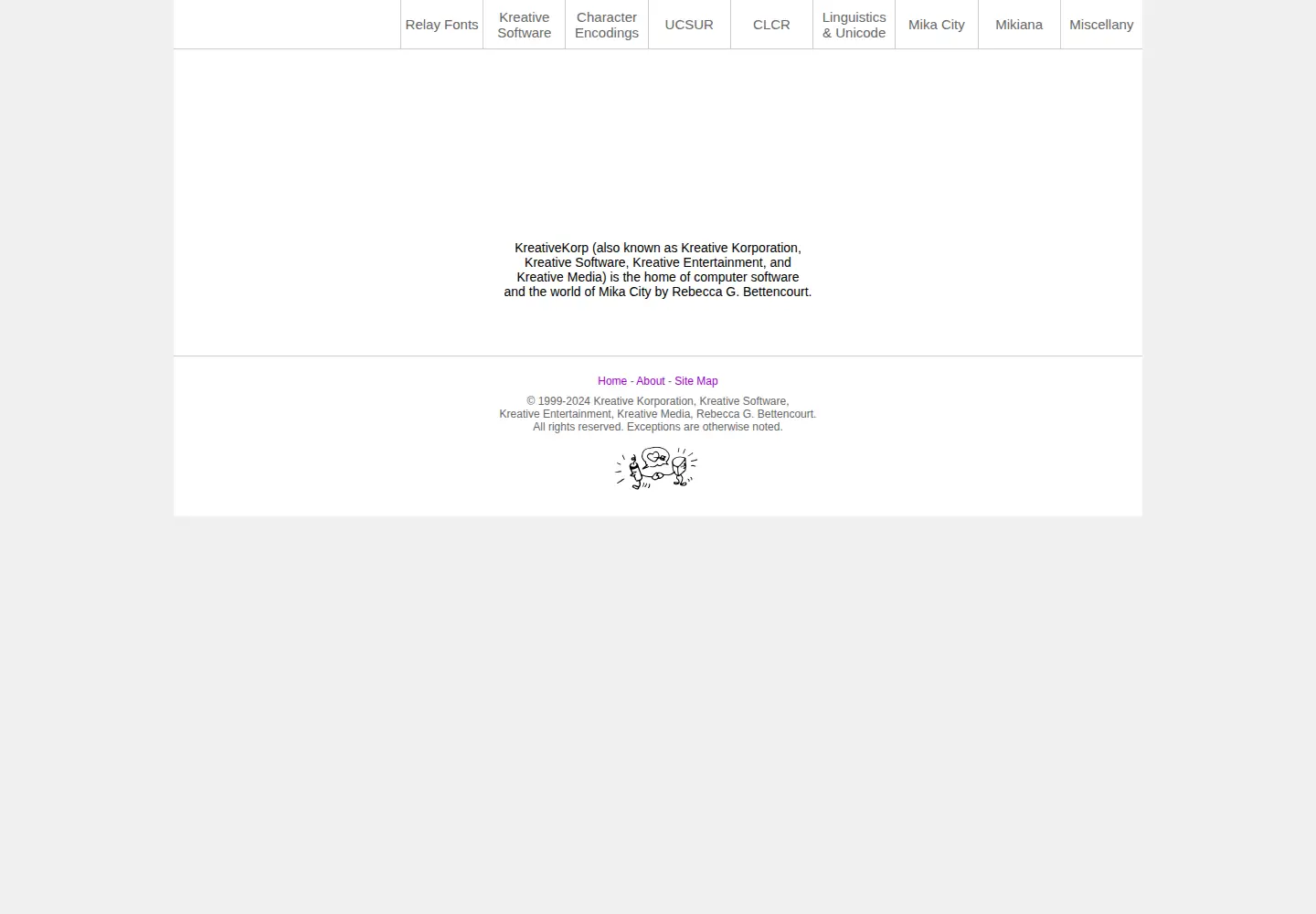 Captured homepage of kreativekorp.com in the current scan