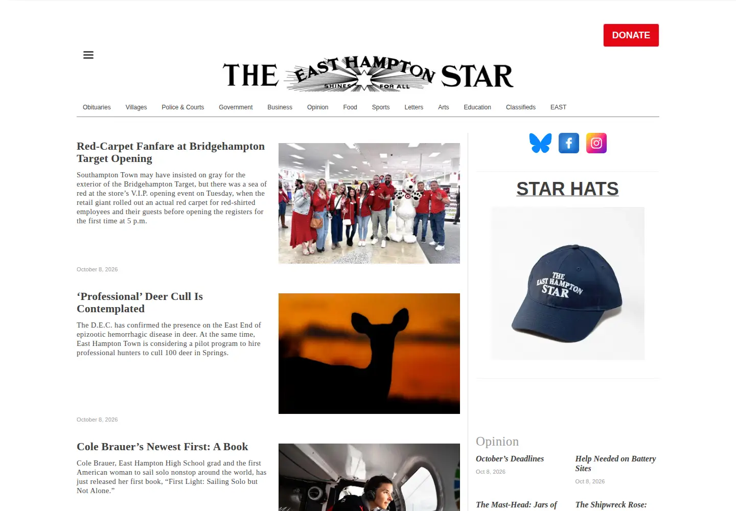 Screenshot of easthamptonstar.com