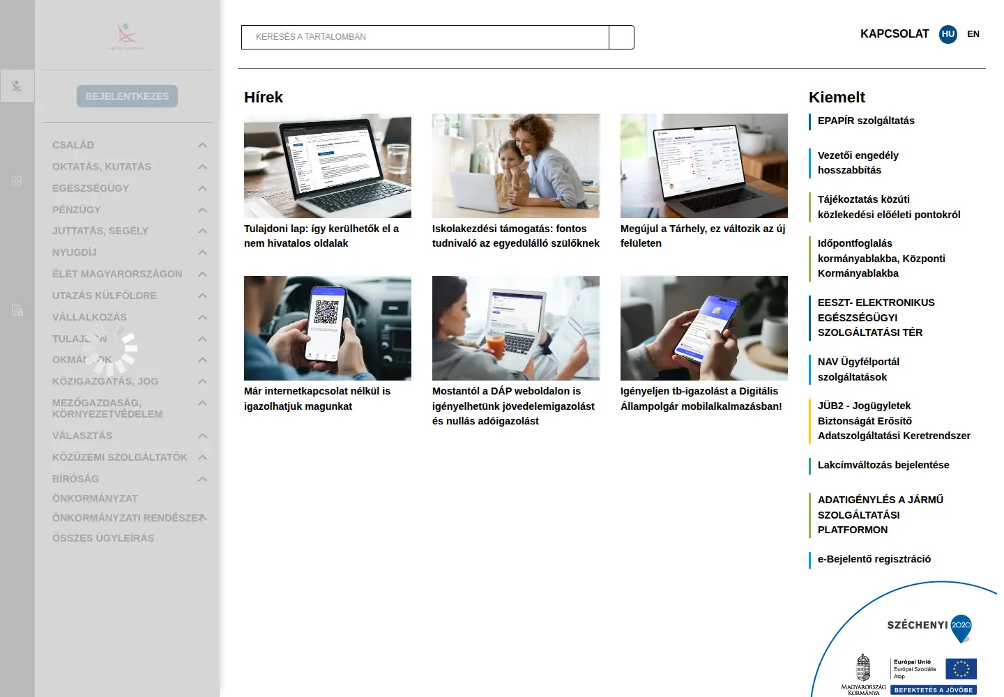 Screenshot of magyarorszag.hu
