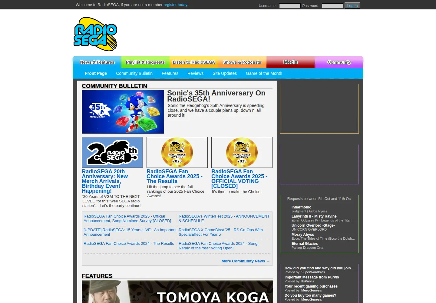 Screenshot of radiosega.net