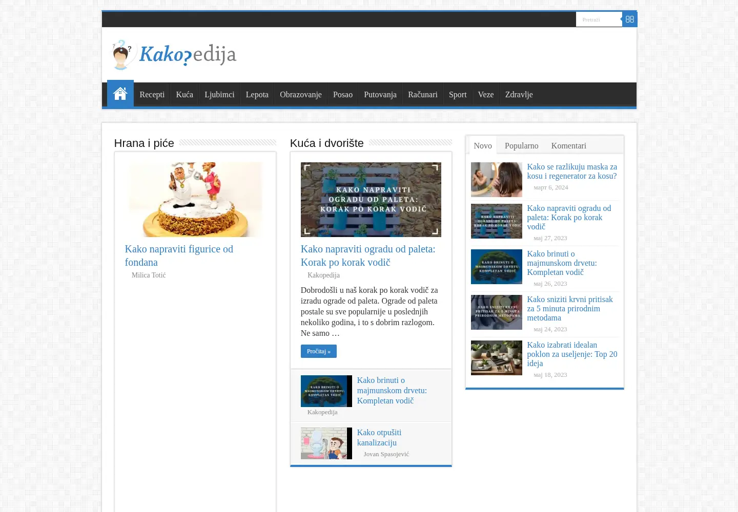 Screenshot of kakopedija.com