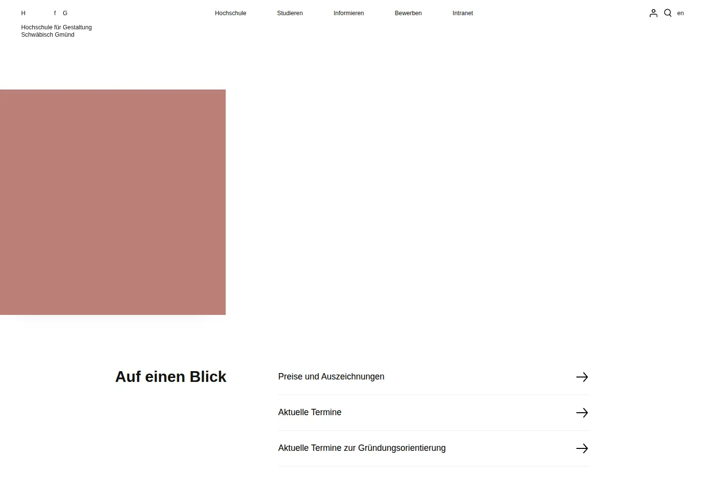 Screenshot of hfg-gmuend.de