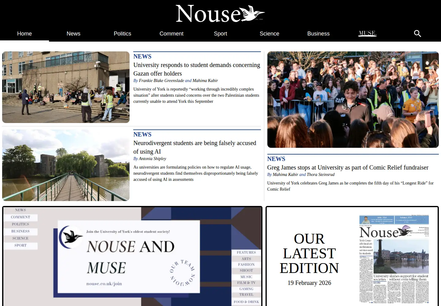 Screenshot of nouse.co.uk