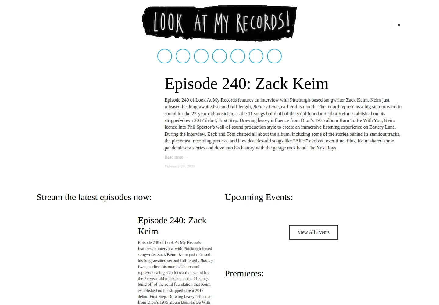 Captured homepage of lookatmyrecords.com in the current scan