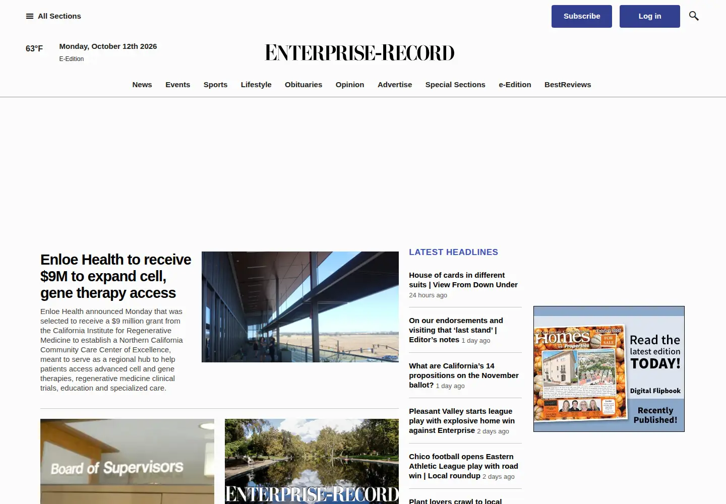 Captured homepage of chicoer.com in the current scan