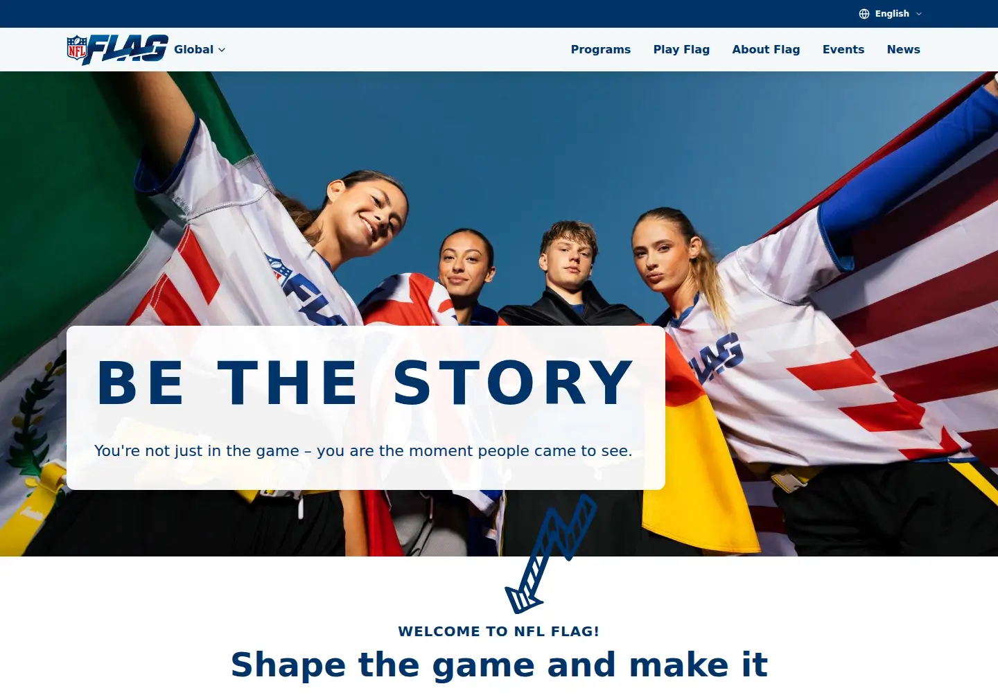 Screenshot of nflflag.com