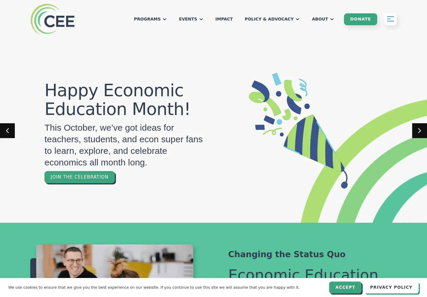 Screenshot of councilforeconed.org