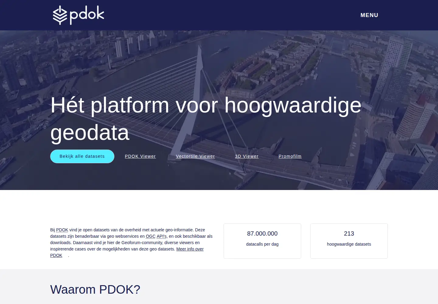 Screenshot of pdok.nl