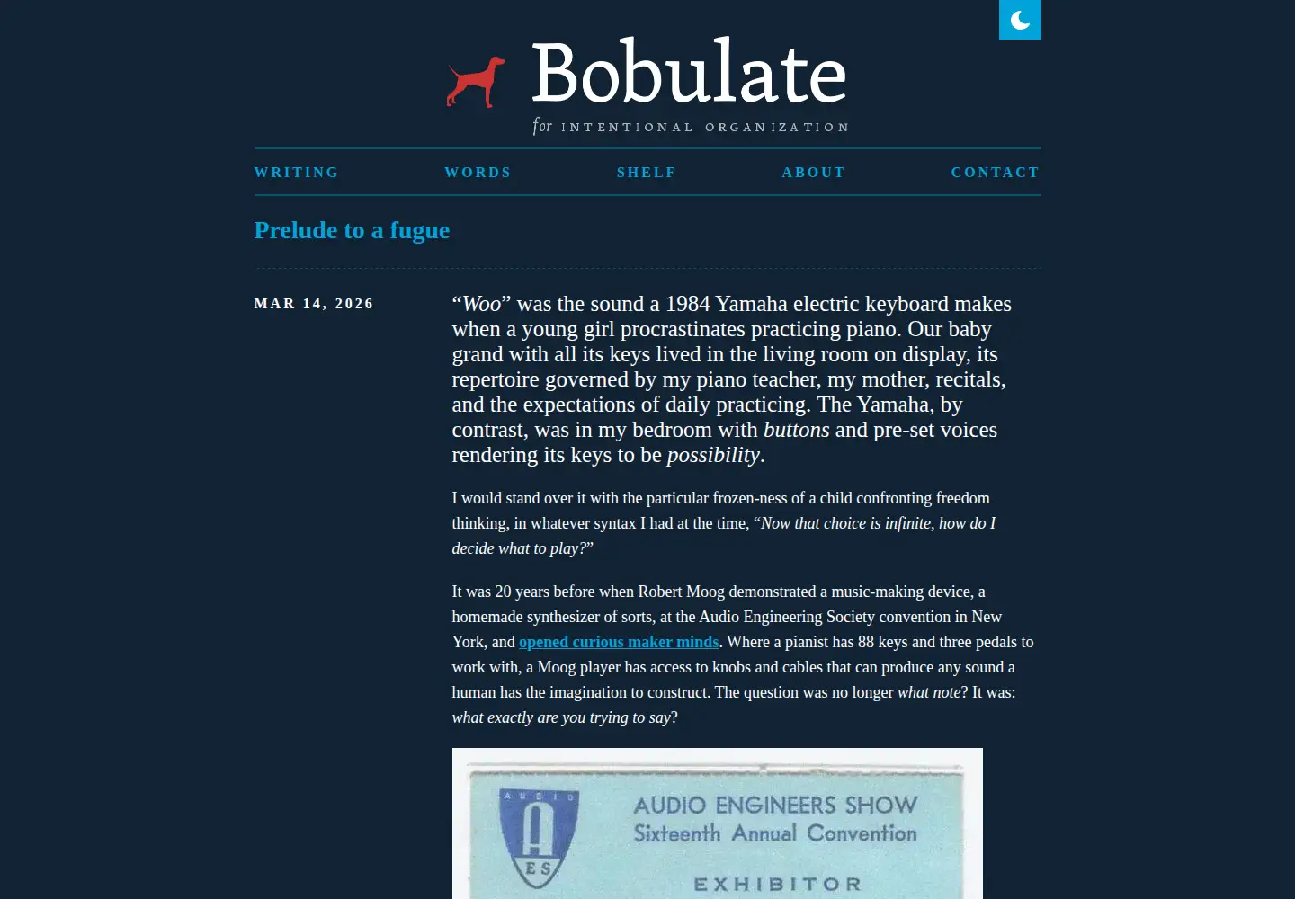Captured homepage of bobulate.com in the current scan