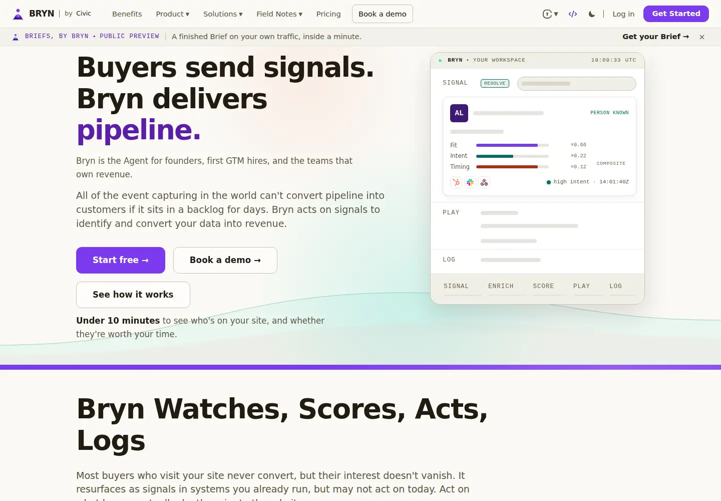 Captured homepage of civic.com in the current scan
