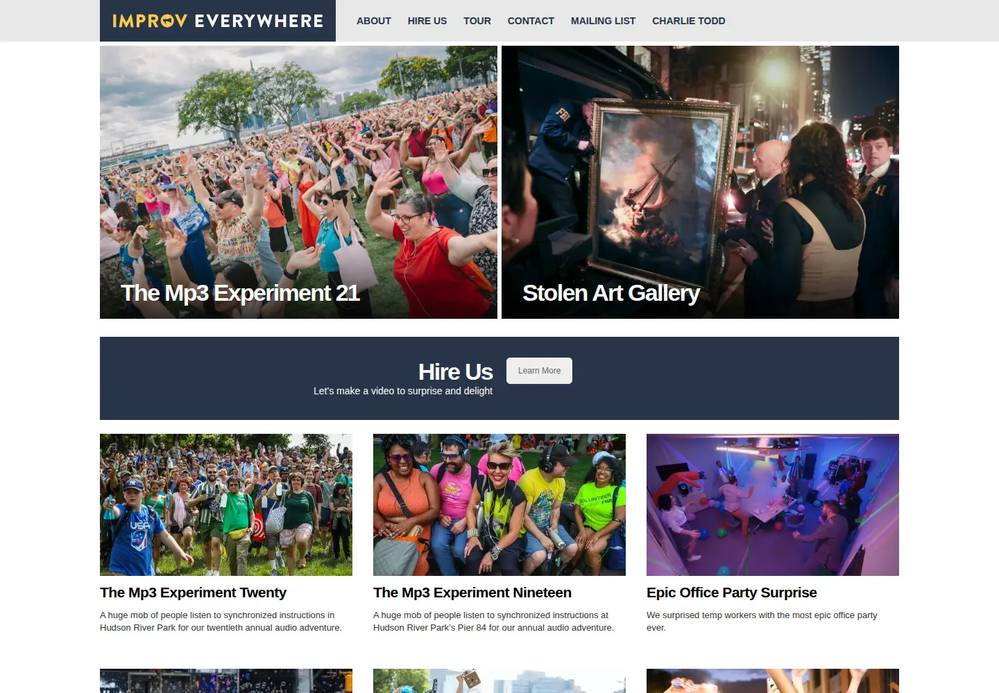 Screenshot of improveverywhere.com