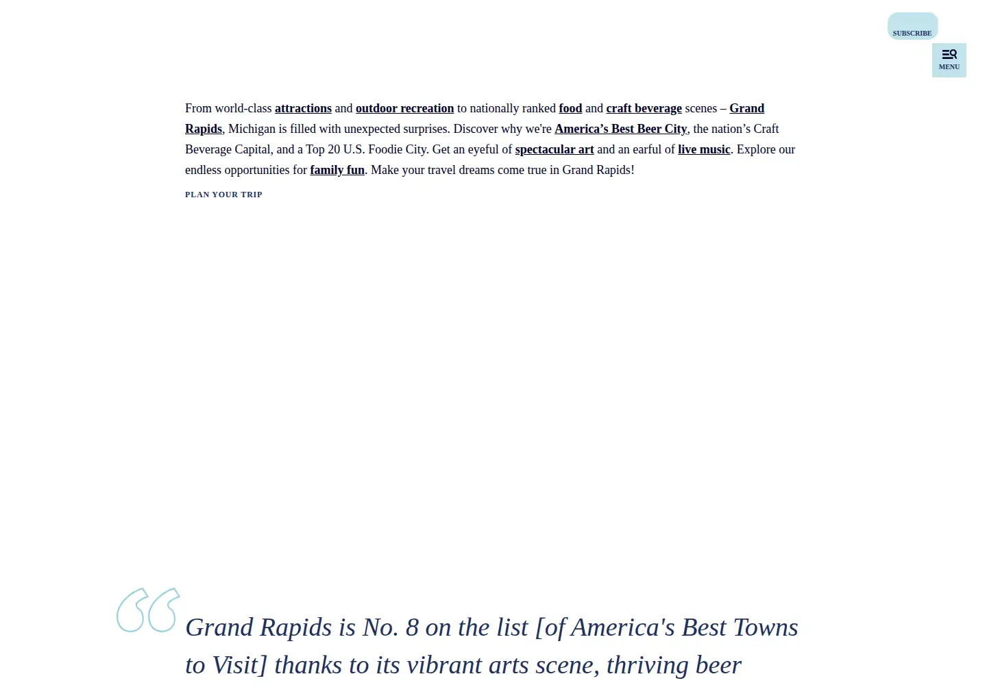 Screenshot of experiencegr.com
