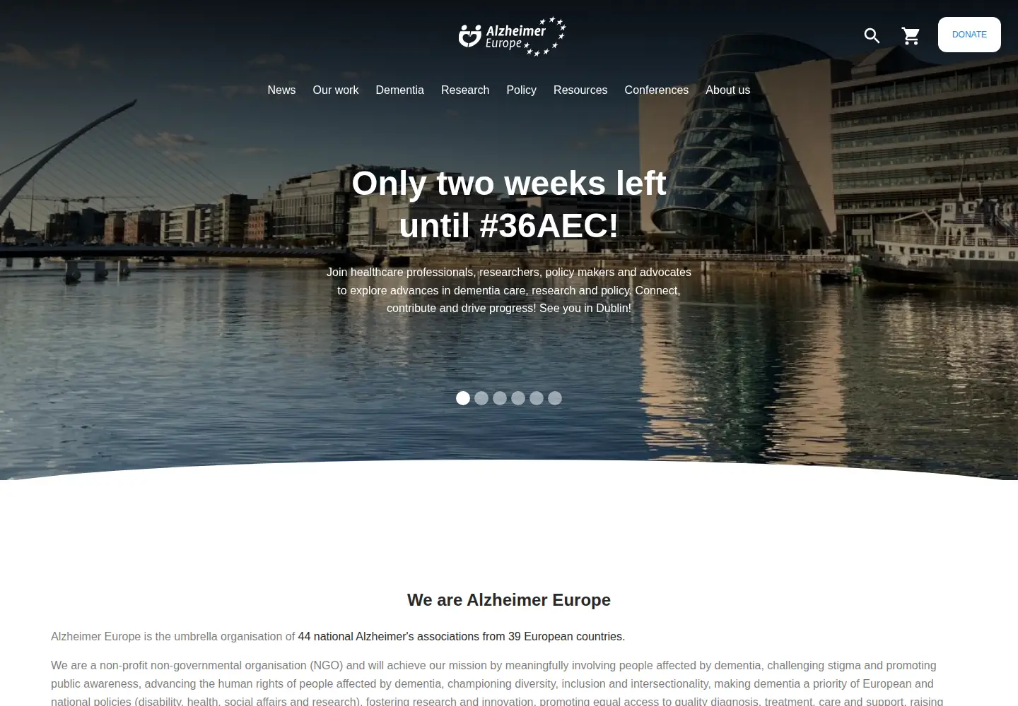Screenshot of alzheimer-europe.org