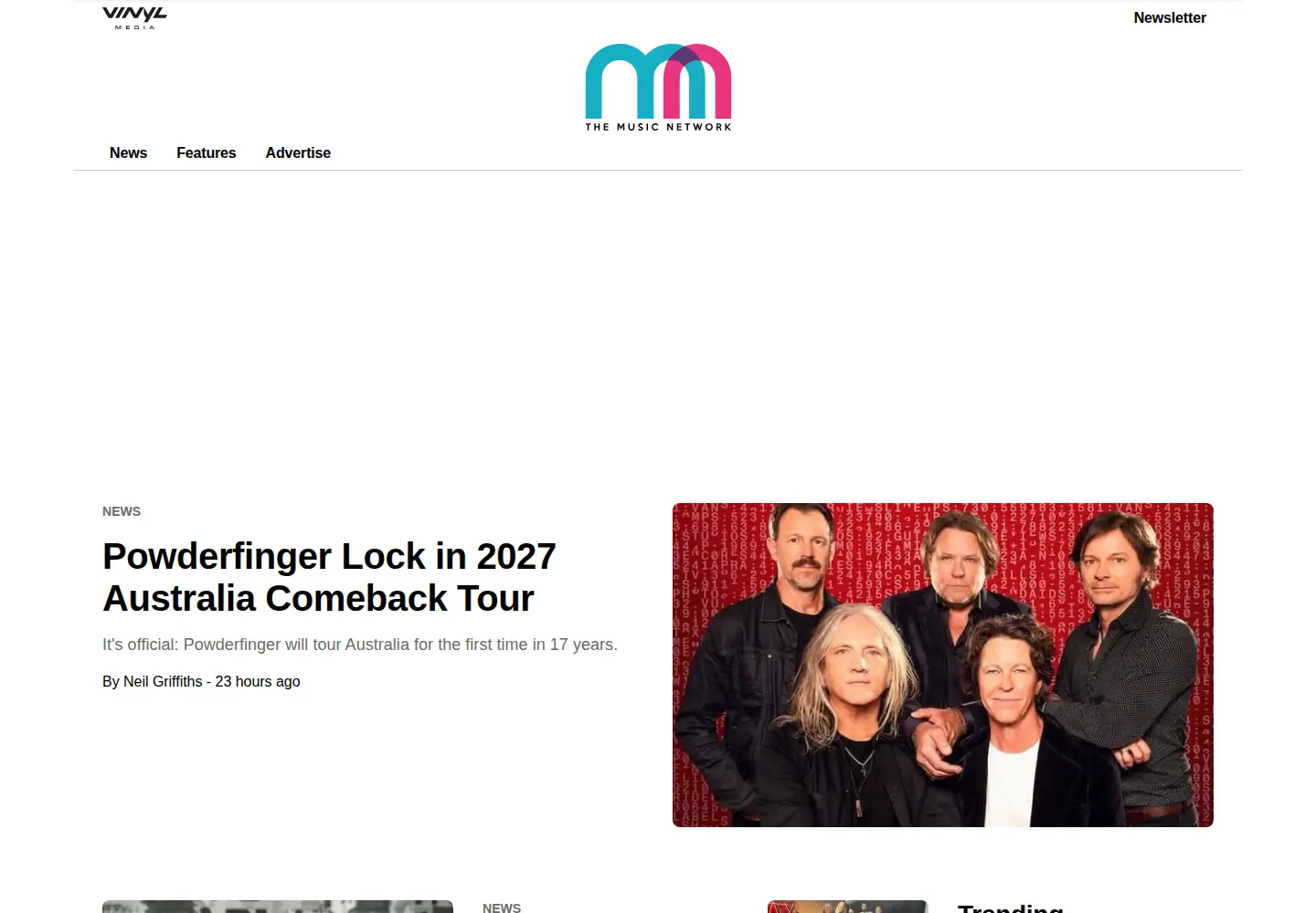 Screenshot of themusicnetwork.com