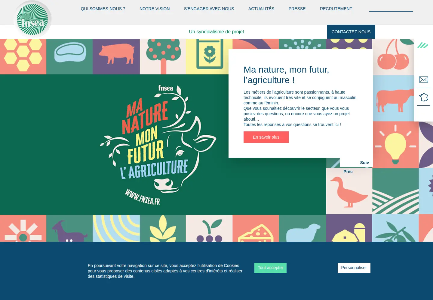 Screenshot of fnsea.fr